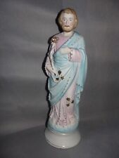 saint joseph en porcelaine biscuit polychrome sculpture statue