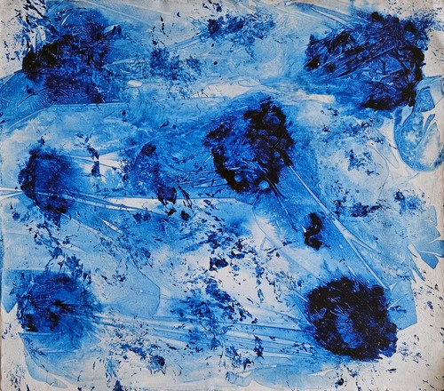 Tableau abstrait monochrome