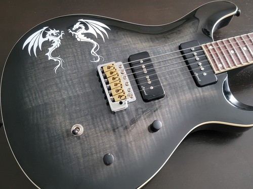 Guitar body dragon pair design - body,
