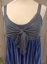 robe chic courte en voile bleu noir blanc :: kookaï :: taille 2 ou 38 40