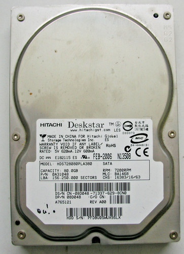 Hitachi deskstar 80gb - hitachi,