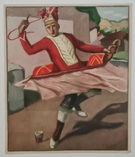 Danseur traditionnel Elizaga vers 1920 Affiche Originale Pays-Basque Danse