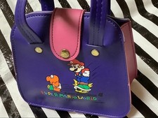 Rare mini sac à main fourre-tout Super Mario World JALECO bicolore violet ros...