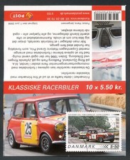 Denmark 2006 MNH** Vintage Cars*Racing*Austin Cooper*Ford Cortina Booklet 10v
