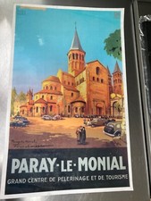 ancienne affiche PARAY LE MONIAL JULIEN LACAZE PLM