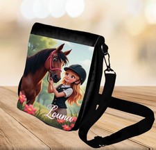 Sac bandoulière Equitation personnalisé avec prénom
