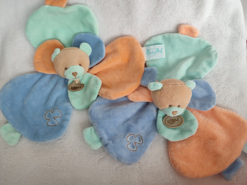 Lot doudou plat ours - 2,