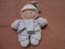 Doudou Poupée bleue gris