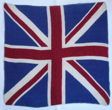 Rare Petit Drapeau Anglais, British, Royaume-Uni, en Tissu, WW2, 39-45