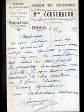 PONTORSON (50) SALON de COIFFURE / POSTICHES ,PEIGNES & BROSSES "Mme GOUVERNEUR"