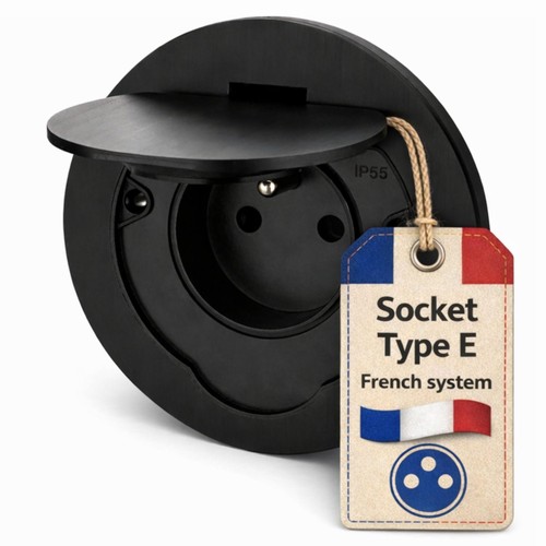 Prise encastrable acier - prise, en