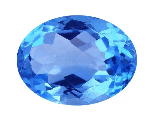 Topaze bleue naturelle ovale - topaze,