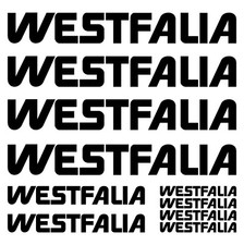 WESTFALIA autocollant sticker camping car caravane caravan 10 Pièces