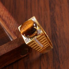 Naturel Tigre Eye Gemme Avec