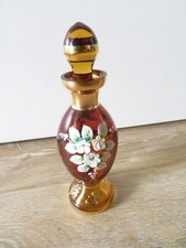 Carafe en verre tchèque peint