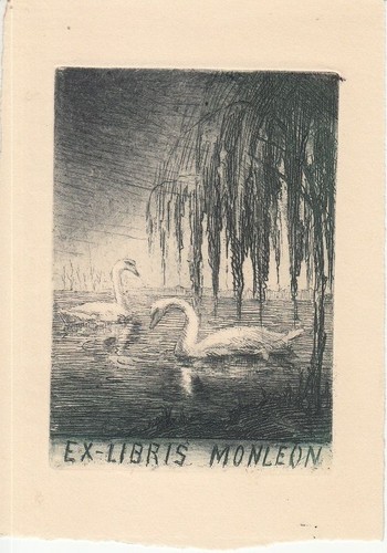 Exlibris livre art radierung - exlibris,