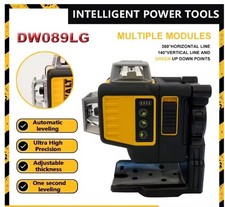 DW089LG NIVEAU LASER PROFESSIONNEL Lignes Croisées Vert Support Magnétique