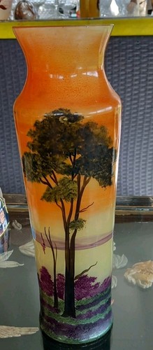 Ancien vase legras paysage - vase,