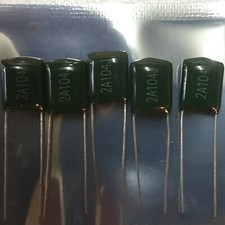 5x Condensateur Mylar 2A104J