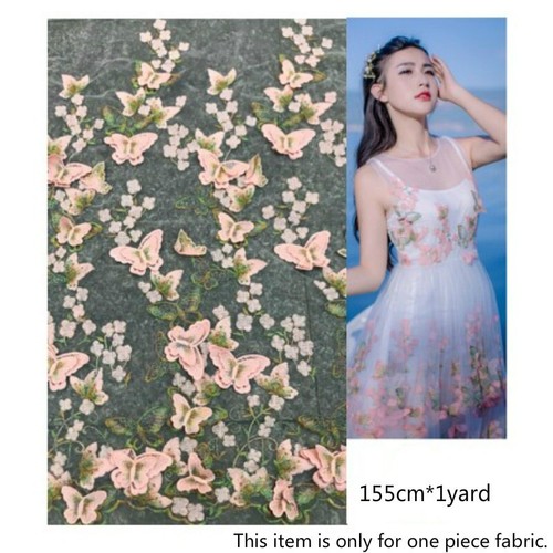 Broderie tissu papillon - tissu,