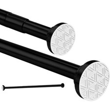 Tringle à rideau télescopique extensible en acier inoxydable - Sans perçage -...