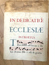 Très grand antiphonaire Partition musique religion parchemin mansucrit filigrané