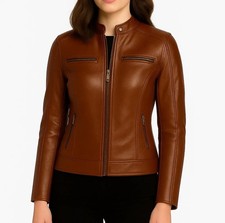 Veste en cuir véritable