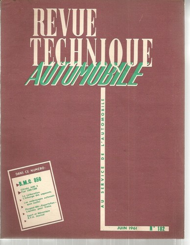 Revue technique automobile 182 - technique,