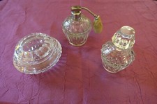 nécessaire de toilette cristal Baccarat art déco 1930