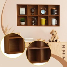 Étagère murale flottante en bois à suspendre, 8 cubes, meuble de rangement