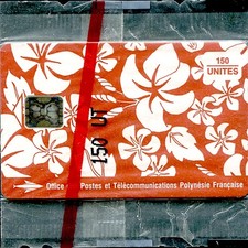 POLYNESIE FRANCAISE - PF 19 -  Paréo rouge 150u n° rouge (neuve sous blister)