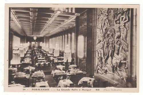 Cpa paquebot normandie la - paquebot,