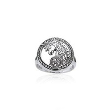 Bague En Argent Sterling 925 De Licorne Celtique Créative Fine Bijoux Mythiques