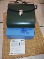 Sacoche cuir pour lunettes de chasse Rex by Weso Army très bon état