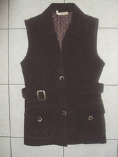 VESTE VELOURS / gilet sans manches MARRON femme " FEMINITIF"   taille 2 TBE