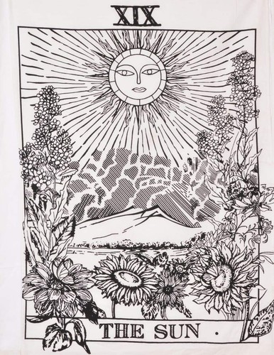Tenture murale soleil tarot - tenture,
