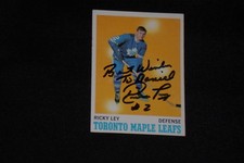 RICKY LEE 1968-69 TOPPS SIGNED AUTOGRAPHED CARD #108 MAPLE LEAFS