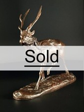 Antoine Louis BARYE, Cerf du Gange bronze