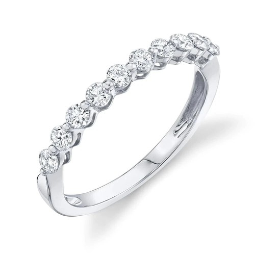 Diamant rond bande 14k bague - diamant,
