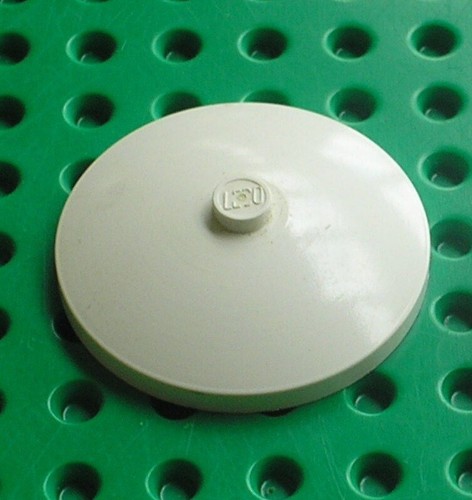 Lego white round - white, dish