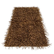 Tapis shaggy noisette moderne - tapis,