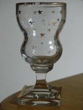 1 ANCIEN VERRE CAVE LIQUEUR CRISTAL NAP III ETOILES DOREES STYLE BACCARAT 19 EME
