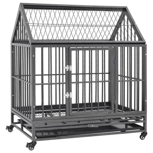 Cage pour chiens avec roues - pour,