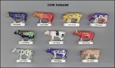 DVO6 SERIE COMPLETE DE FEVES LA COW PARADE-LES VACHES
