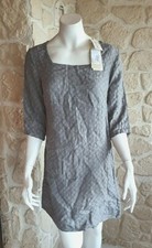 Robe grise manches 3/4 neuve