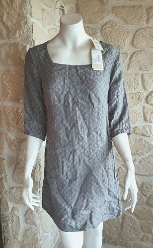 Robe grise manches neuve - 3/4,