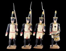 CBG FIGURINES 4 PIETONS EMPIRE vers  1950  / soldats soldiers