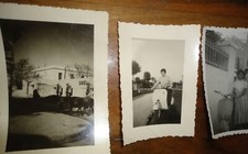 1 photo Station Shell Algérie bourricot et 2 Scooter scouteuse Vespa année 1950