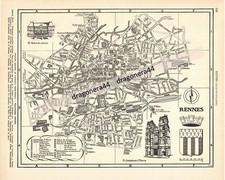 RENNES - Plan de Ville Ancien - Edition 1951 - DIDOT-BOTTIN