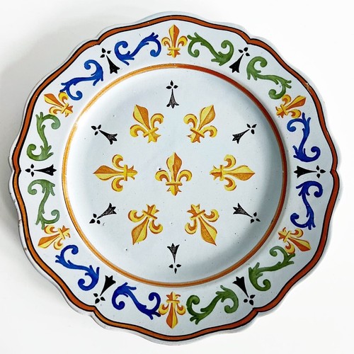 Assiette faïence porquier - assiette,